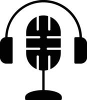 podcast glyph-pictogram vector