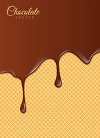 Vloeibare chocolade of bruine verf. Vector illustratie.