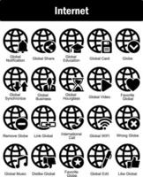 een reeks van 20 internet pictogrammen net zo globaal kennisgeving, globaal deel, globaal onderwijs vector
