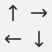 pijl versmallen naar beneden omhoog links Rechtsaf icoon vector. vector