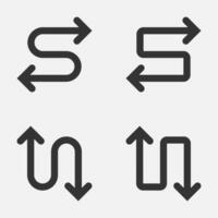 pijl rechts links op neer kant richting icoon vector