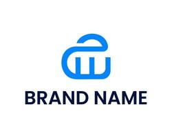 brief es bedrijf logo ontwerp vector sjabloon