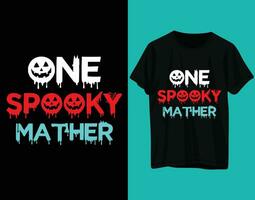 een spookachtig moeder halloween t-shirt ontwerp vector