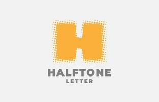 brief h halftone vector logotype ontwerp