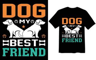 hond t-shirt ontwerpen vector