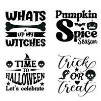 halloween typografie t overhemd ontwerp 03 vector