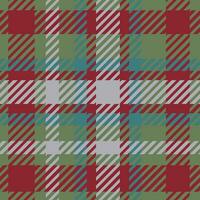 Schotse ruit plaid naadloos patroon in rood, groen en blauw, voor kleding stof, textiel vector