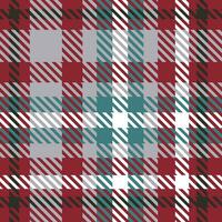 Schotse ruit plaid naadloos patroon in rood, grijs en blauw, voor kleding stof, textiel vector