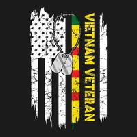 grappig Vietnam veteraan Verenigde Staten van Amerika vlag geschenk overhemd vector