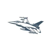 leger vliegtuig vector illustratie ontwerp. vechter stralen logo ontwerp sjabloon.