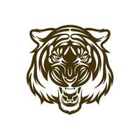 hoofd tijger vector illustratie ontwerp. hoofd tijger logo ontwerp sjabloon.