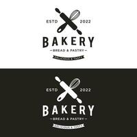 heerlijk en smakelijk biologisch vers gebakken bakkerij winkel logo ontwerp retro vintage.logo voor bakkerij winkel, etiket of insigne, bedrijf. vector