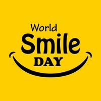 vector grafisch van wereld glimlach dag mooi zo voor wereld glimlach dag viering