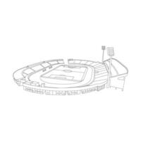 lijn kunst ontwerp vector Internationale stadion