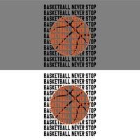 basketbal nooit hou op vector