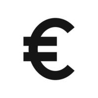 vector Europese unie euro EUR valuta teken silhouet voorkant visie geïsoleerd Aan wit achtergrond