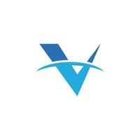 v brief logo sjabloon vector