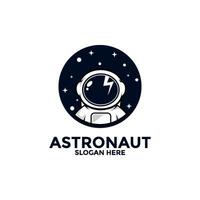 astronaut vector logo icoon, illustratie astronaut of ruimte logo ontwerp sjabloon