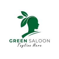 groen salon vector illustratie logo