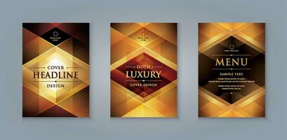 elegant gouden menu Hoes ontwerp sjabloon, luxe bedrijf uitnodiging kaart sjabloon ontwerp vector