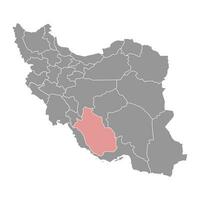 ver provincie kaart, administratief divisie van iran. vector illustratie.