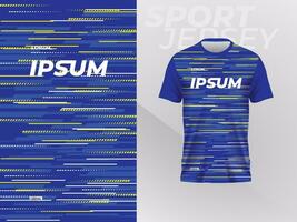 blauw geel overhemd mockup ontwerp sjabloon voor sport Jersey vector