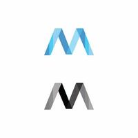 abstract brief m voor logo ontwerp sjabloon vector