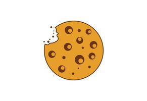 creatief eerste biscuit, kraken, knapperig, tussendoortje vorm logo ontwerp, vector ontwerp sjabloon