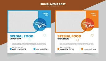 voedsel fest sociaal media post vector
