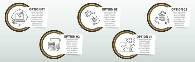 modern infographic elementen met grafieken, diagrammen, processen vector