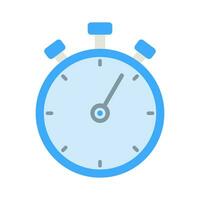 blauw stopwatch icoon vlak stijl illustratie vector