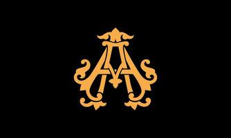 alfabet een of aa brief abstract monogram vector logo sjabloon