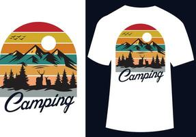 avontuur berg t overhemd ontwerp vector illustratie