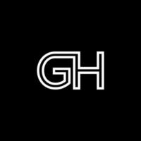 gh monogram beginhoofdletter ontwerp moderne sjabloon vector