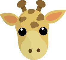 dier zoogdier schattig geel giraffe vector