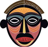 kleurrijk Afrikaanse tribal masker vector