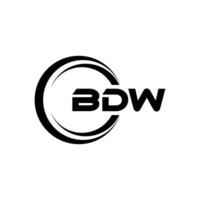 bdw logo ontwerp, inspiratie voor een uniek identiteit. modern elegantie en creatief ontwerp. watermerk uw succes met de opvallend deze logo. vector