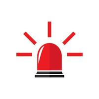 ambulance of Politie rood knipperlicht sirene symbool. vlak geïsoleerd vector illustratie.
