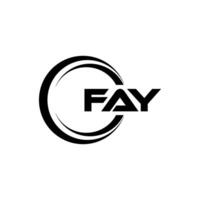fay logo ontwerp, inspiratie voor een uniek identiteit. modern elegantie en creatief ontwerp. watermerk uw succes met de opvallend deze logo. vector