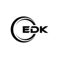 edk logo ontwerp, inspiratie voor een uniek identiteit. modern elegantie en creatief ontwerp. watermerk uw succes met de opvallend deze logo. vector