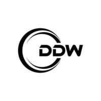 ddw logo ontwerp, inspiratie voor een uniek identiteit. modern elegantie en creatief ontwerp. watermerk uw succes met de opvallend deze logo. vector