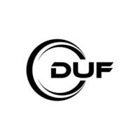 duf logo ontwerp, inspiratie voor een uniek identiteit. modern elegantie en creatief ontwerp. watermerk uw succes met de opvallend deze logo. vector