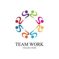 team werk logo ontwerp, samen. modern sociaal netwerk team logo ontwerp vector