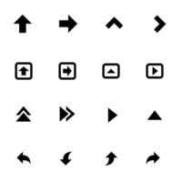 pijlen reeks van uniek zwart pictogrammen. pijl icoon. pijl vector verzameling. pijl. cursor. modern gemakkelijk pijlen. vector illustratie.