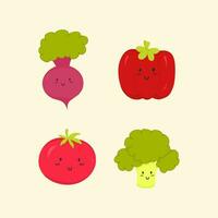 schattig sticker fruit vector kunst illustratie