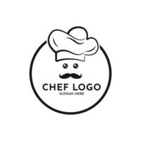 chef logo ontwerp concept idee met cirkel vorm vector