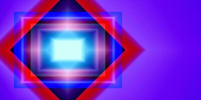 abstract kosmisch levendig kleur plein grens. blauw, rood-paars banier kader ontwerp. top visie futuristische stijl. reeks van gloeiend neon verlichting geïsoleerd Aan achtergrond met kopiëren ruimte. vector
