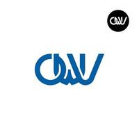 brief owv monogram logo ontwerp vector