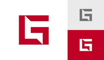 brief lg of gl eerste monogram logo ontwerp vector