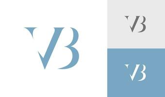 brief vb eerste monogram logo ontwerp vector